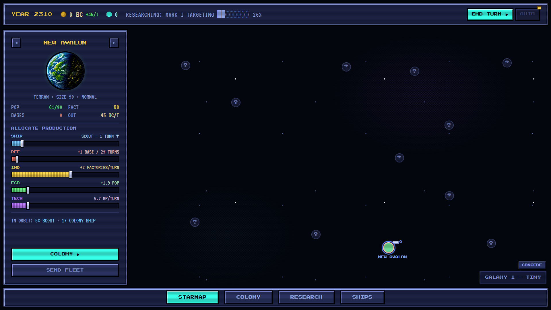 Guardian Loop — starmap mid-run