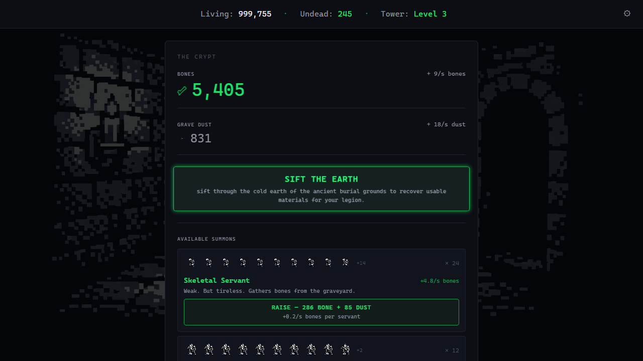 Phylactery — the crypt mid-game