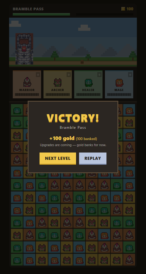 the keep falls, gold banked