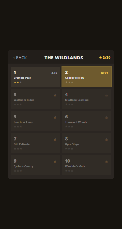 the Wildlands — grind and chase stars