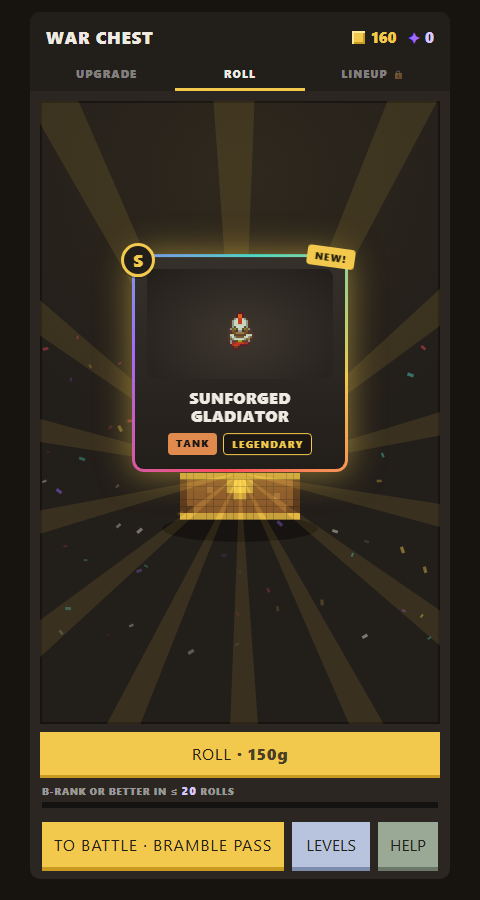 the chest gives up a legendary