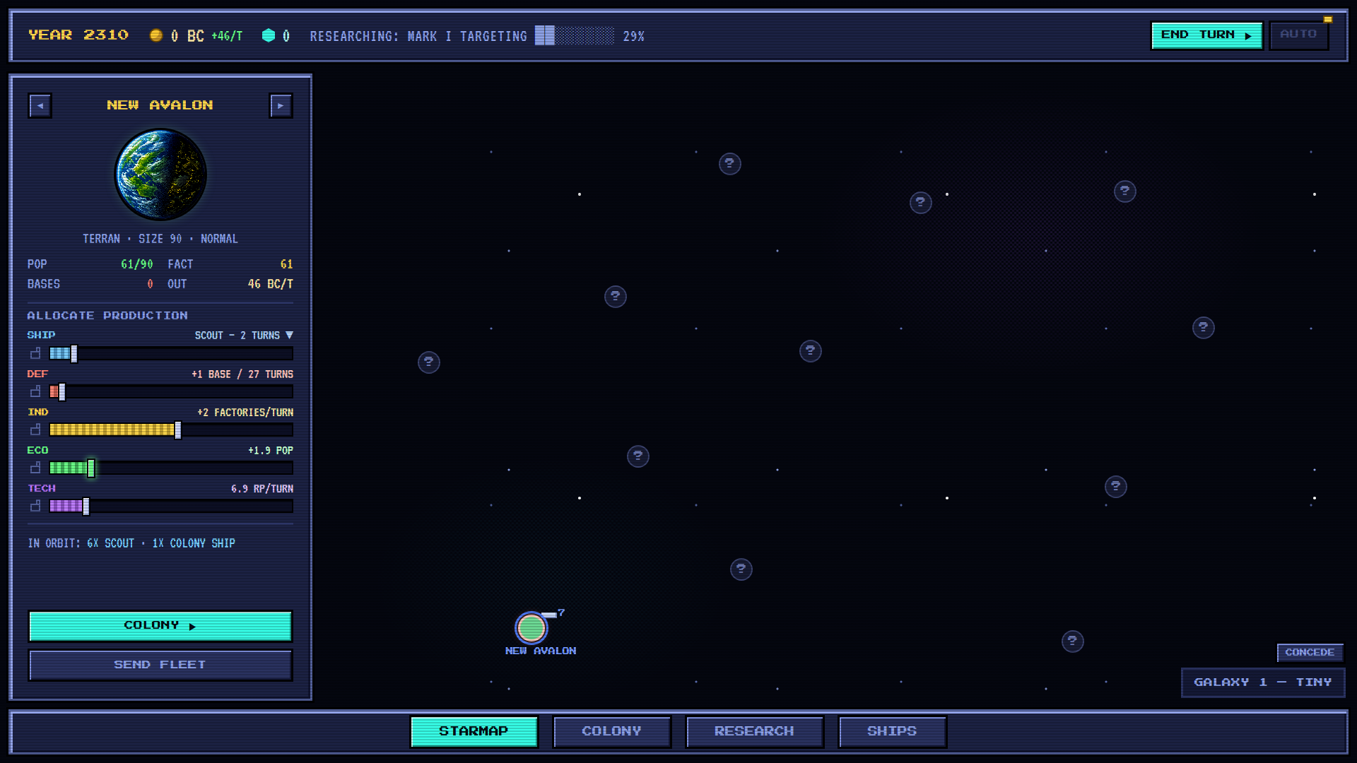 the starmap mid-run