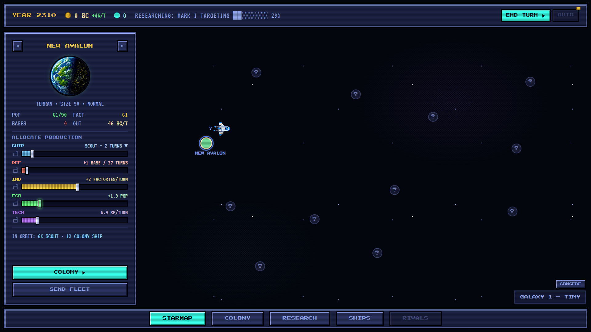 the starmap mid-run