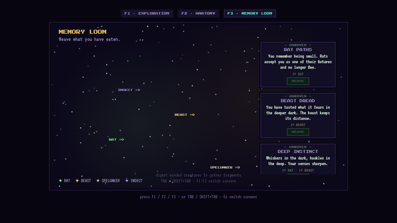 The Memory Loom — knowledge is loot, woven from what you've digested