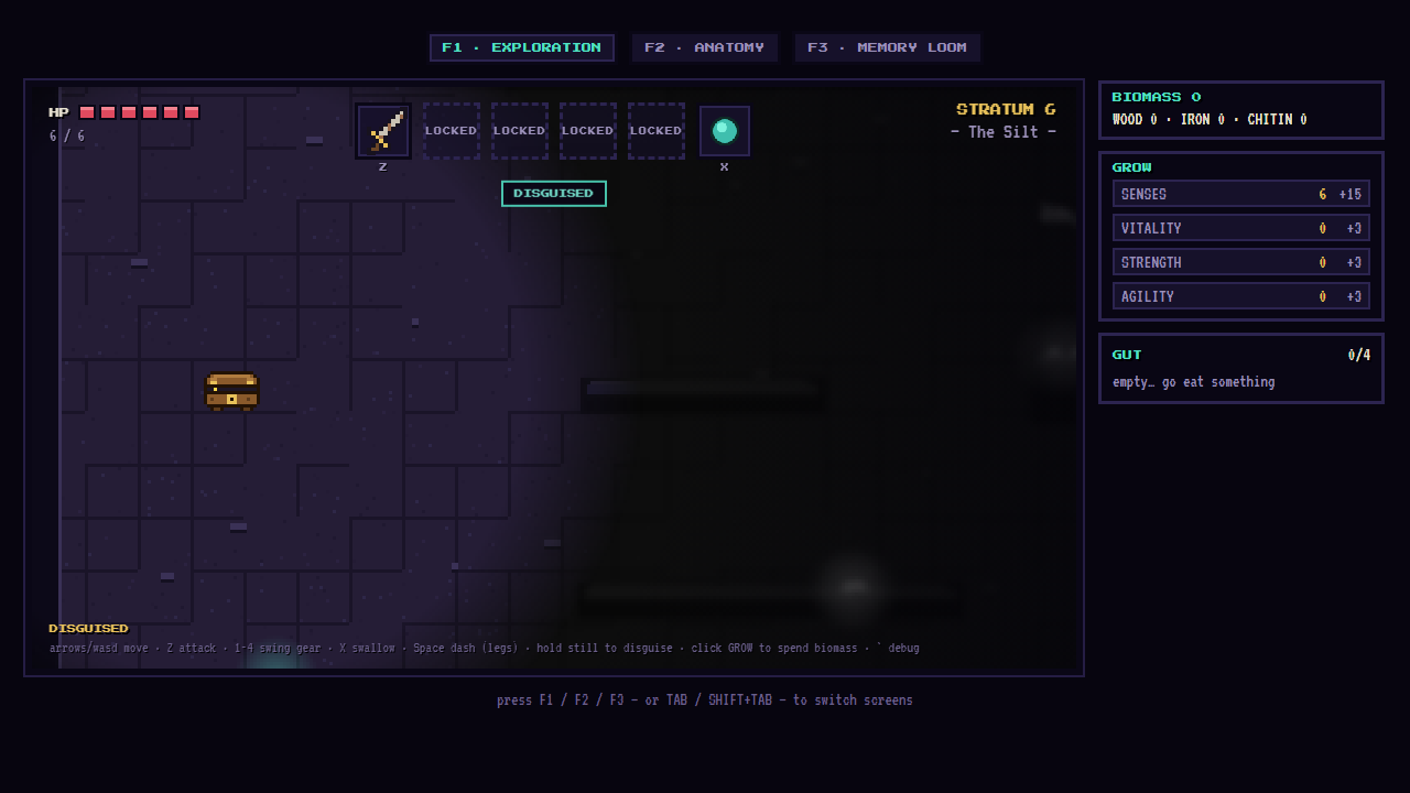 The Silt — perception is a stat, and the dark is the rest of the map