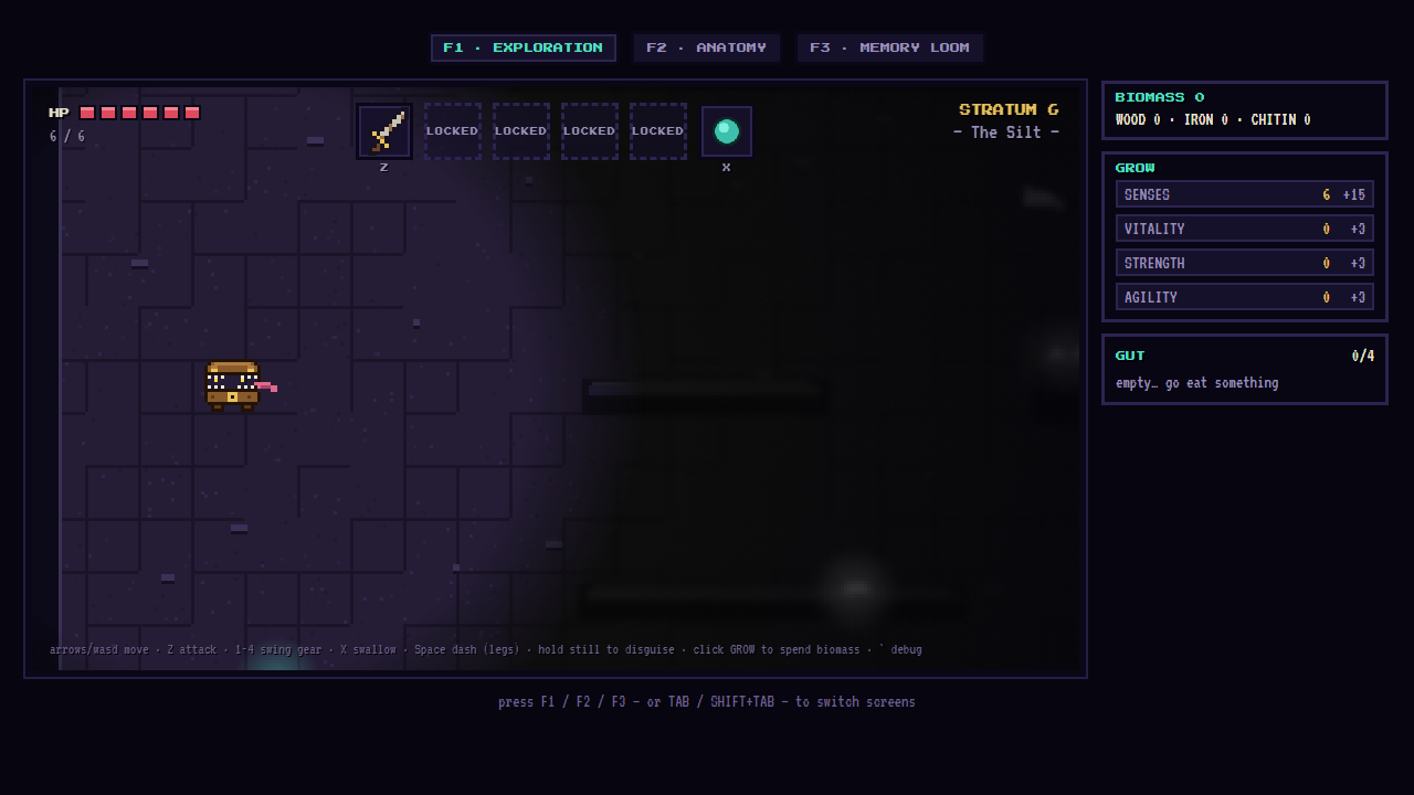 The Silt — perception is a stat, and the dark is the rest of the map